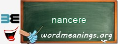 WordMeaning blackboard for nancere